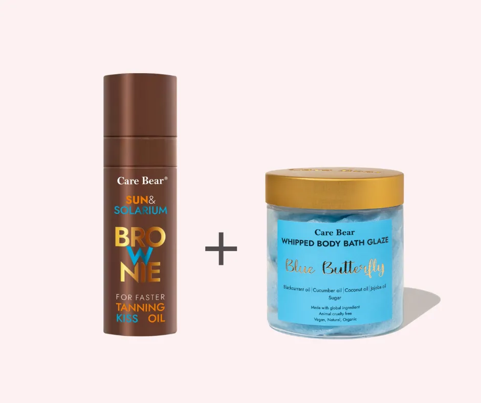 Олио за бърз и наситен тен + ЕКСФОЛИРАЩ СКРАБ BLUE BUTTERFLY