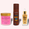 Pachet promoțional de Ulei pentru bronz rapid și intens + SCRUB EXFOLIANT CU CĂPȘUNI ȘI CHEESECAKE GLAZE + ULEI DE CORP GOLD